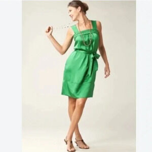 Banana Republic Kelly Green Silk Dress, size 8
